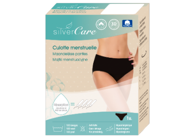 Majtki menstruacyjne 100% certyfikowanej bawełny organicznej, 1szt – Masmi SILVER Care